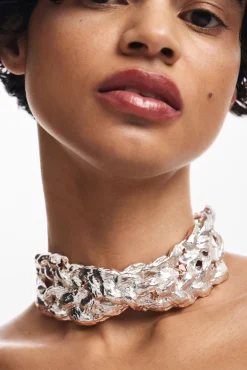 Joalharia<Desigual Choker cromado texturizado Zalio