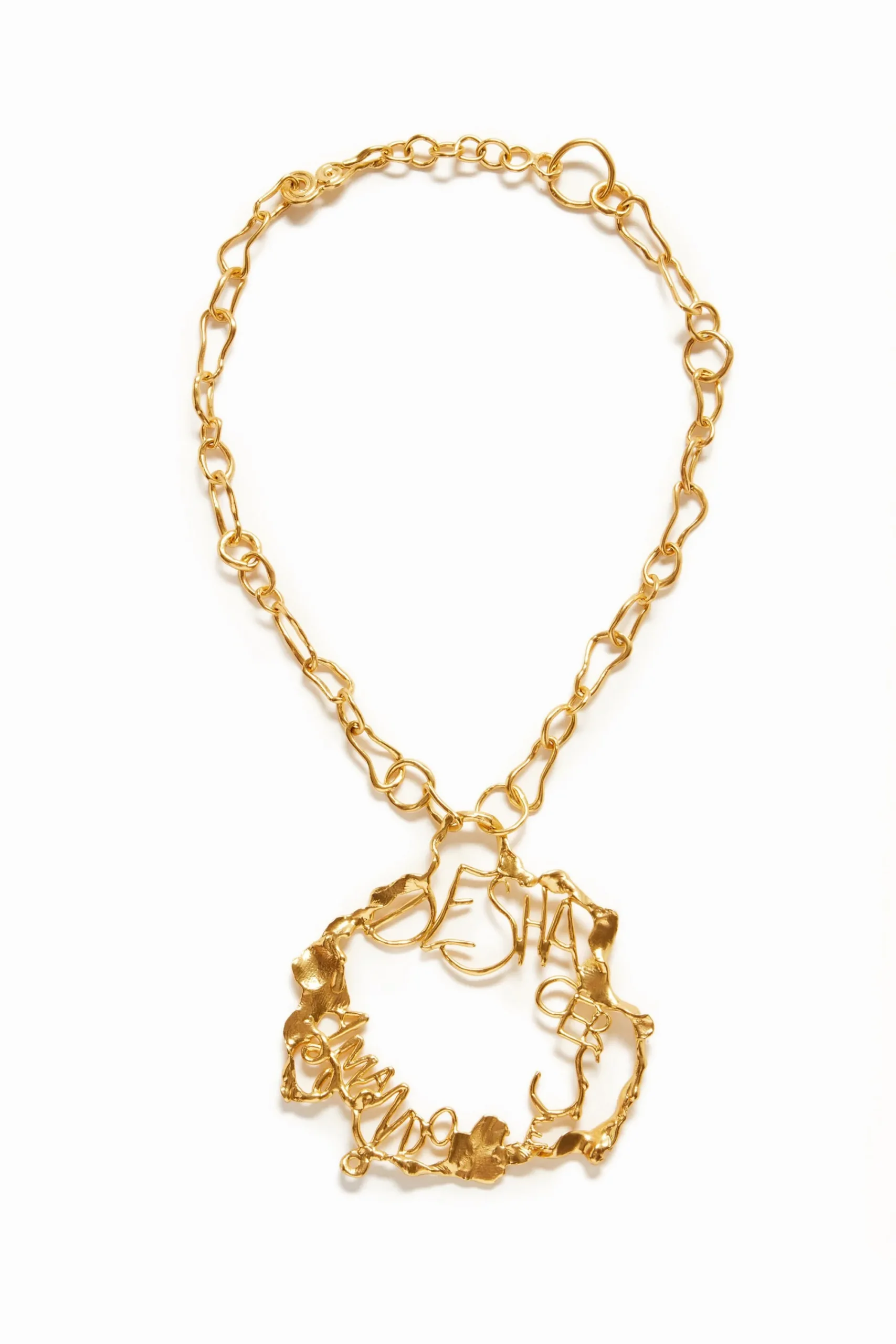Joalharia<Desigual Colar mensagem banho ouro Zalio