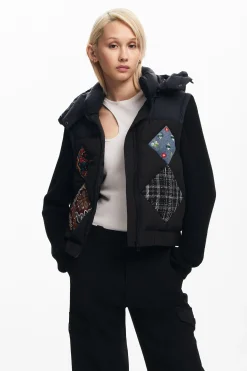 Casacões E Casacos<Desigual Colete combinado acolchoado