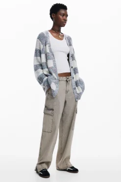 Roupa De Malha|Malha<Desigual Cárdigan de tecido combinado