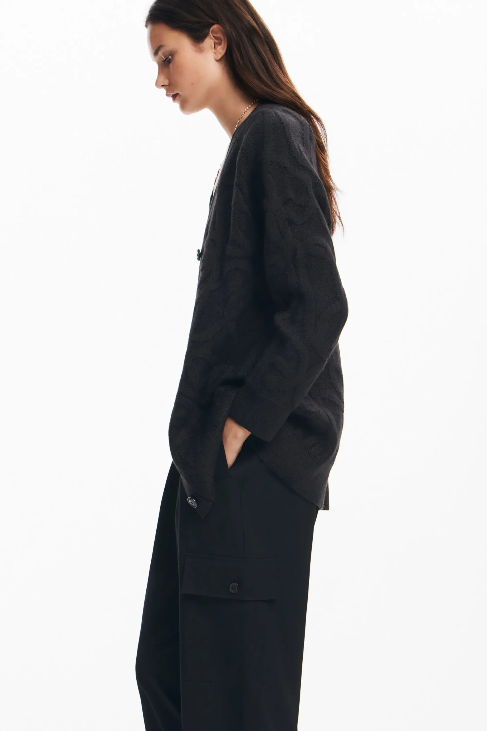 Roupa De Malha|Malha<Desigual Cárdigan oversized de ponto