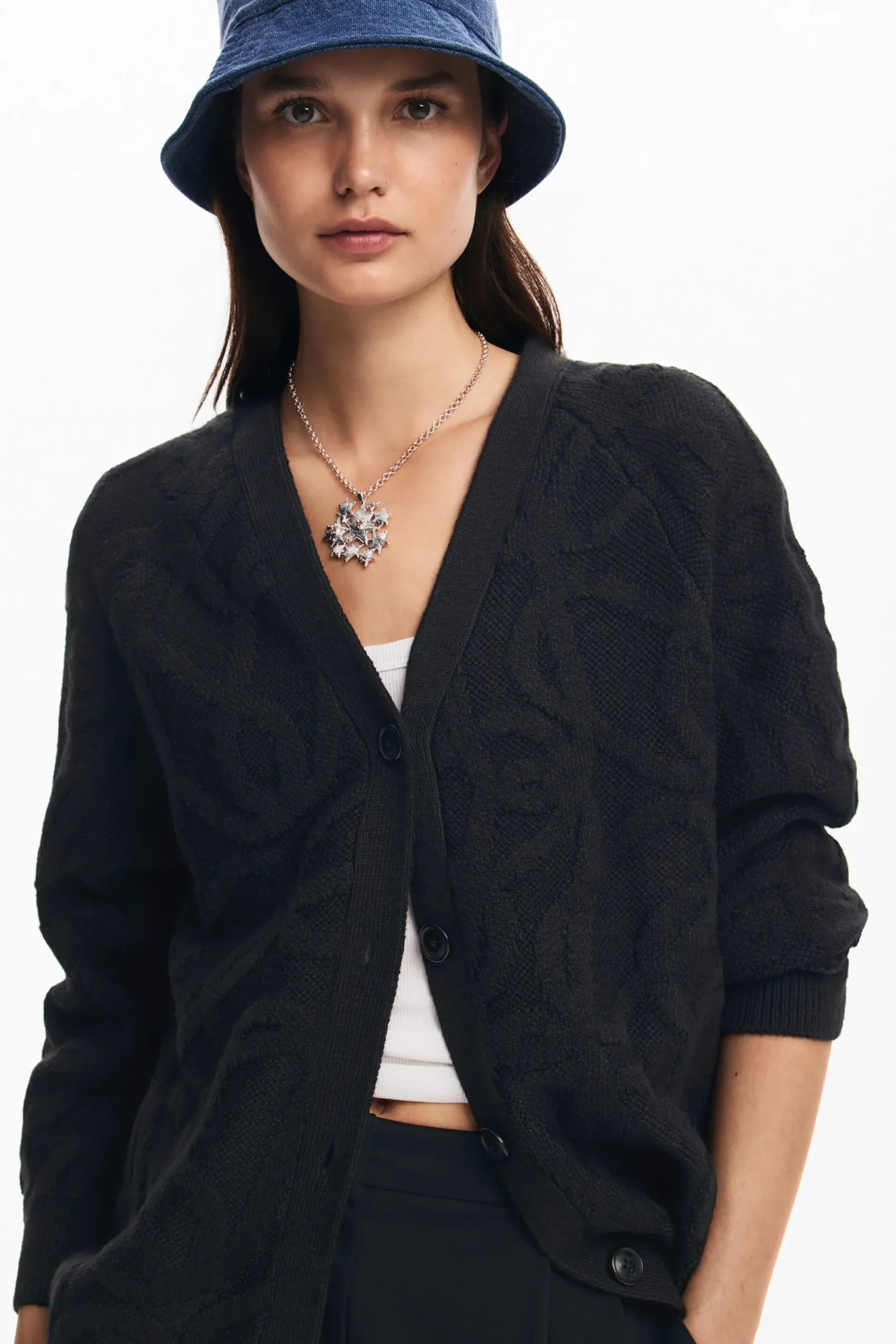 Roupa De Malha|Malha<Desigual Cárdigan oversized de ponto
