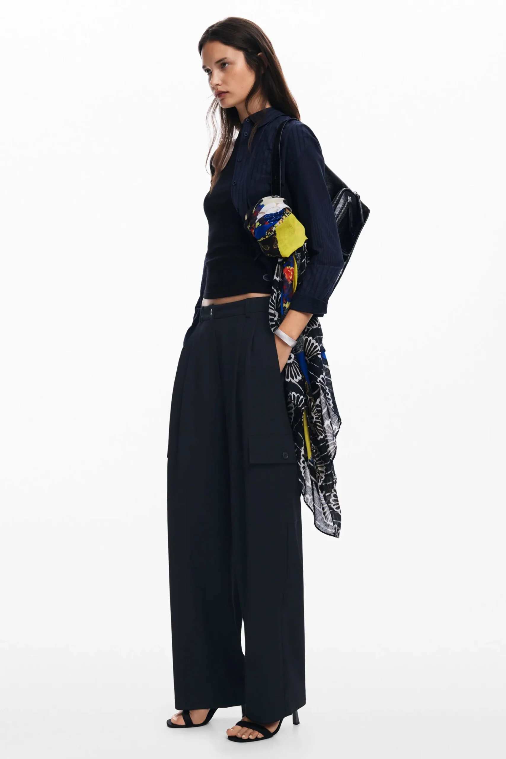 Écharpes E Cachecóis<Desigual Foulard com patch floral