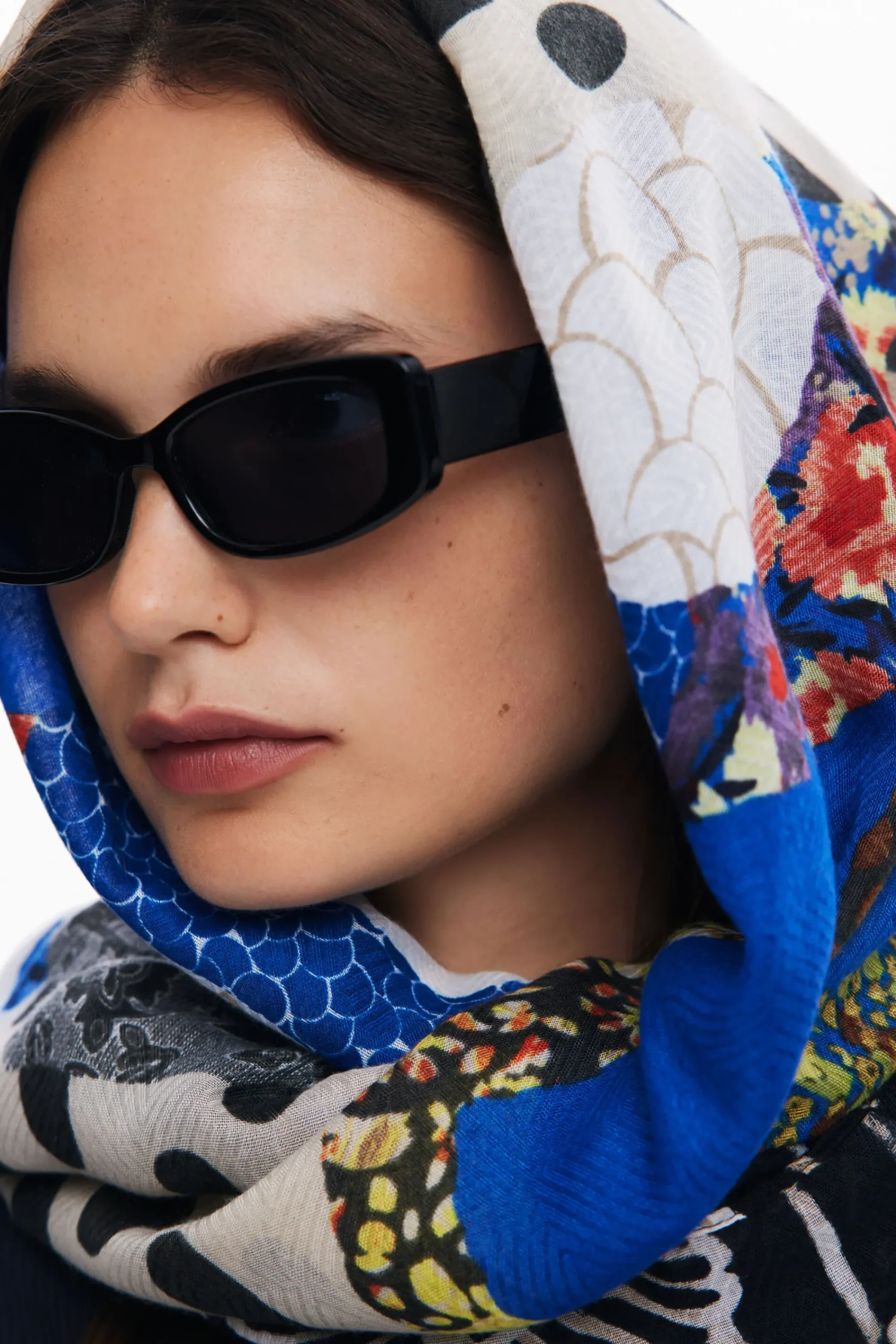 Écharpes E Cachecóis<Desigual Foulard com patch floral