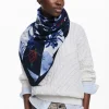 Écharpes E Cachecóis<Desigual Foulard de denim com flores