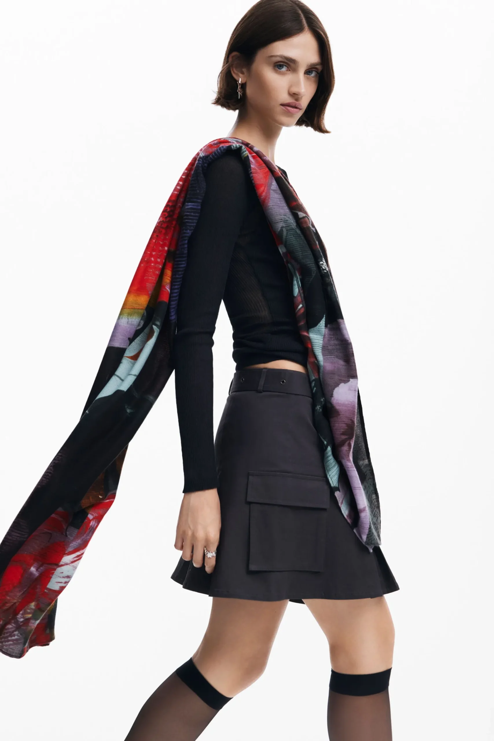Écharpes E Cachecóis<Desigual Fular com grandes flores