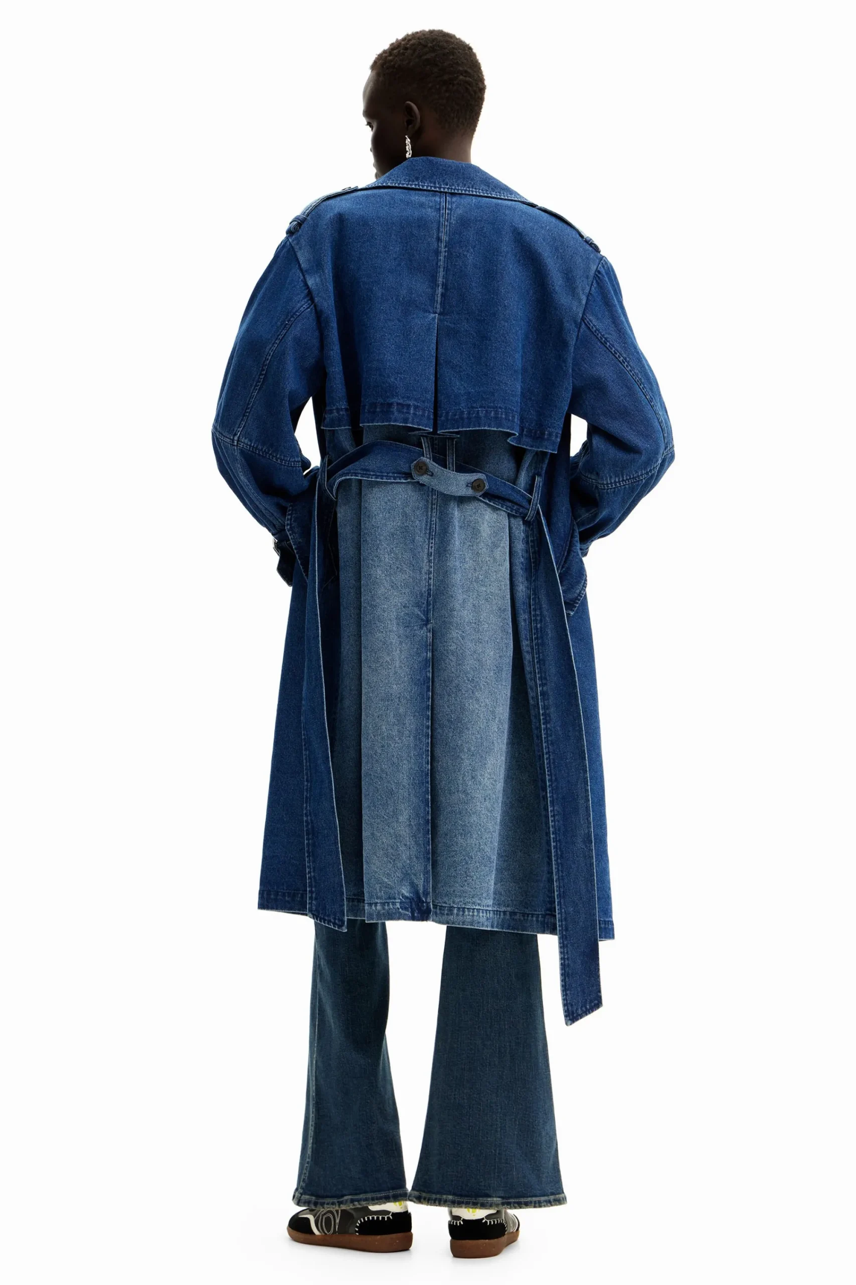 Casacões E Casacos<Desigual Gabardina oversize denim