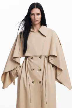 Casacões E Casacos<Desigual Gabardine com mangas morcego Maitrepierre