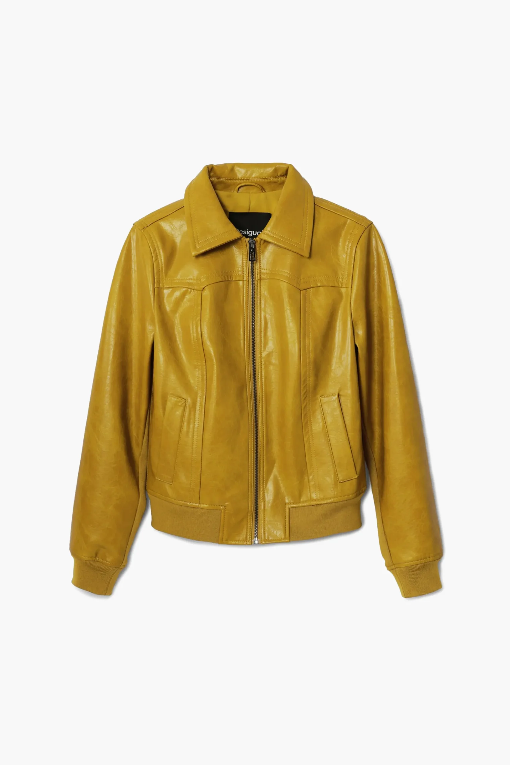Casacões E Casacos<Desigual Jaqueta biker efeito couro