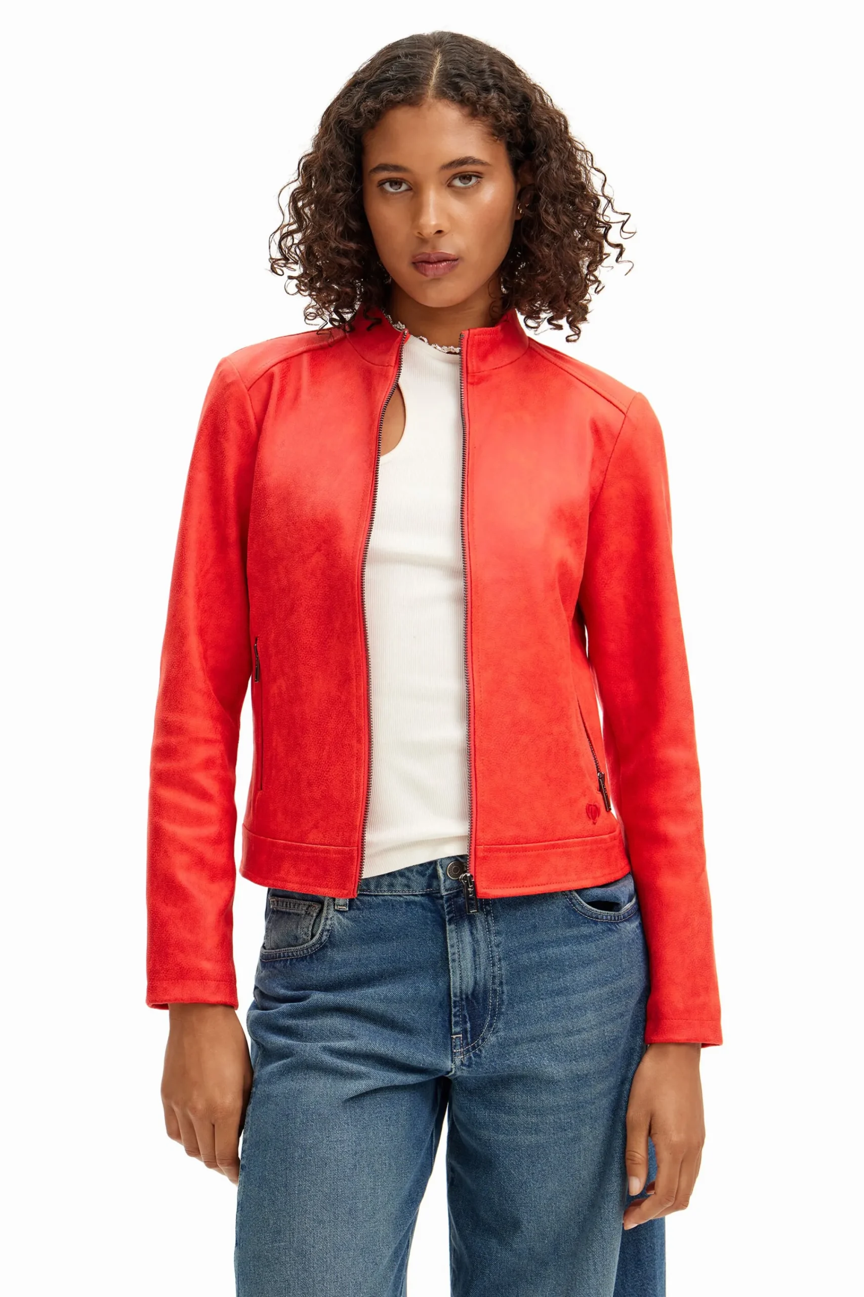 Casacões E Casacos<Desigual Jaqueta biker slim