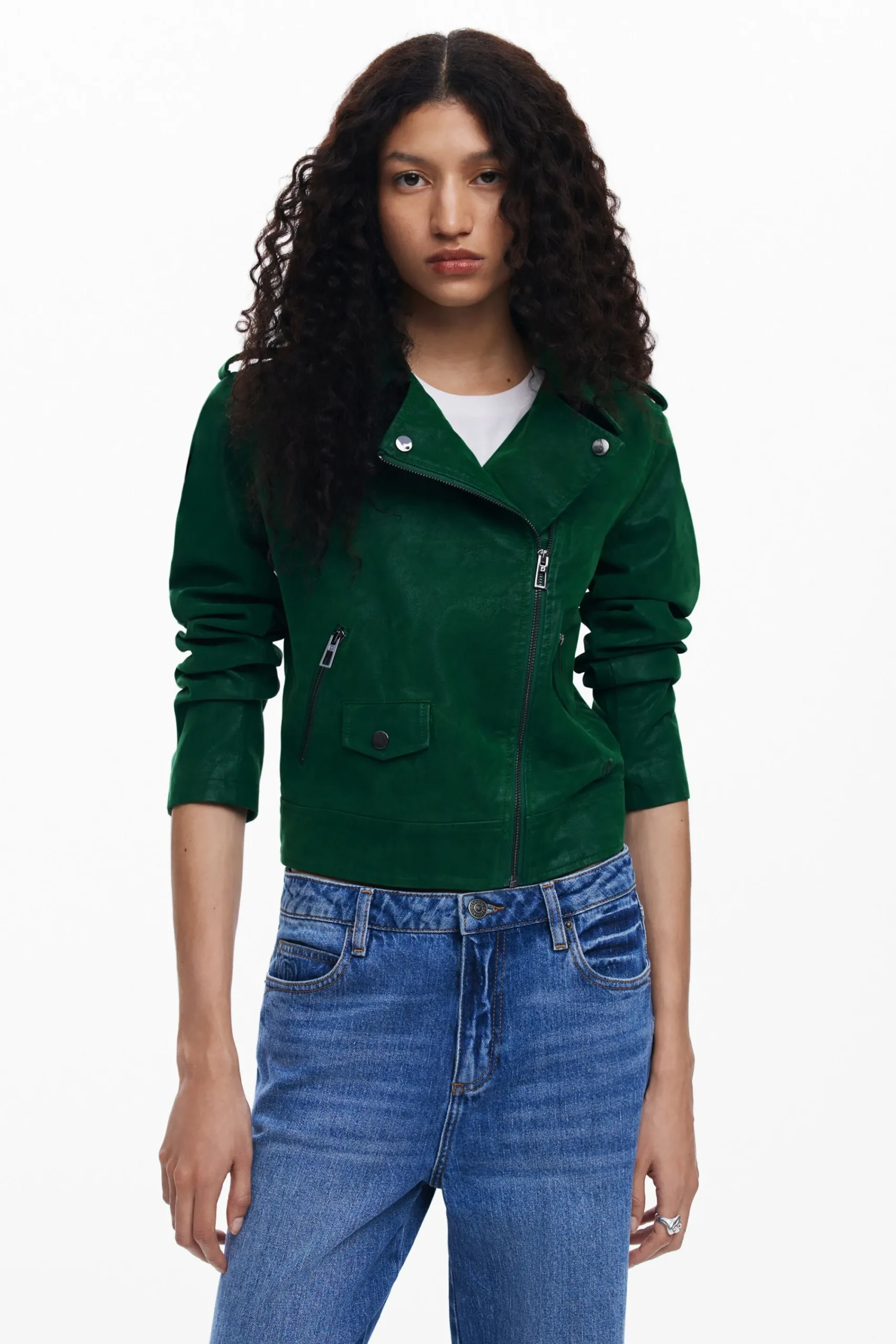 Casacões E Casacos<Desigual Jaqueta biker texturizada