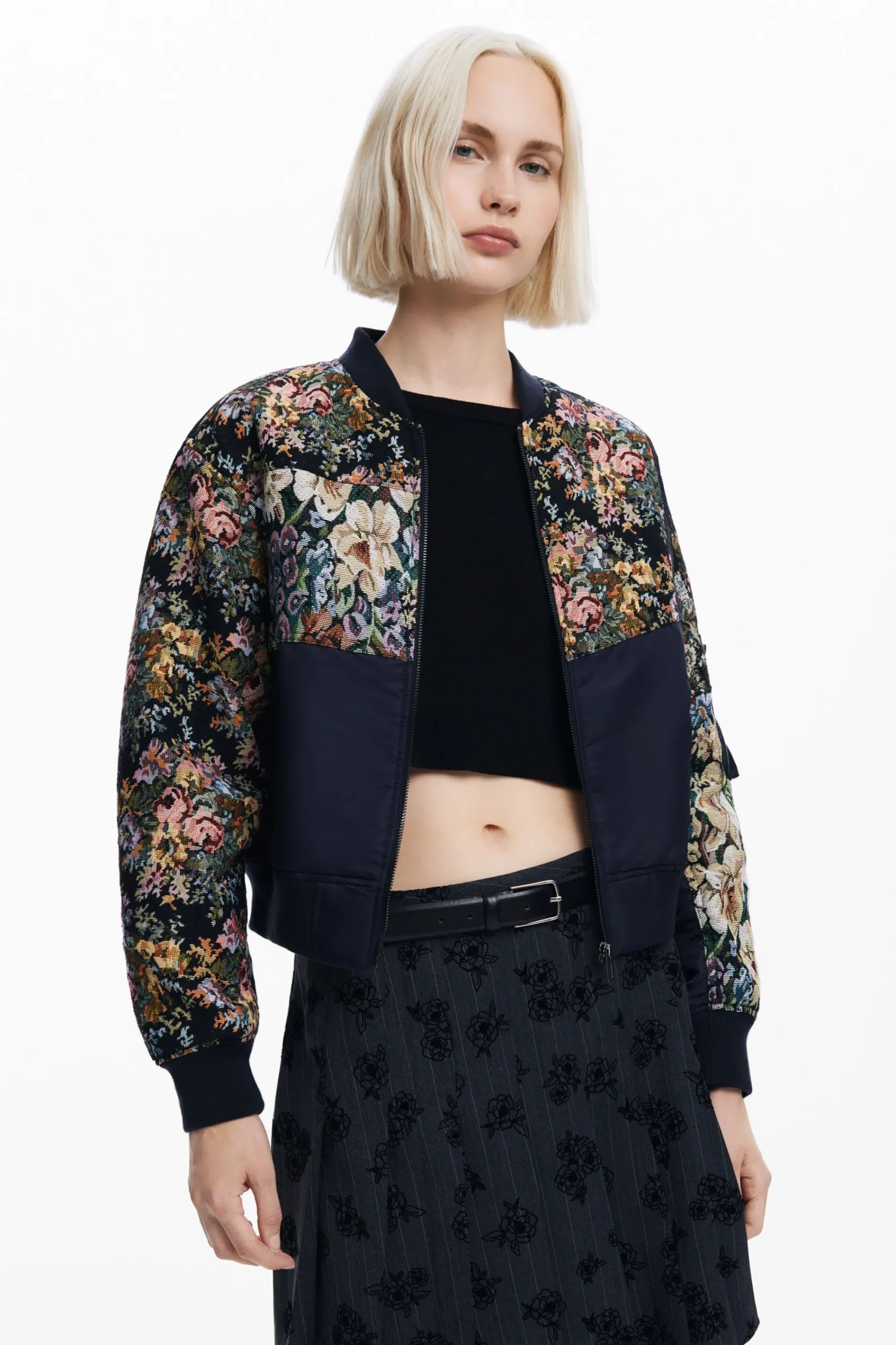 Casacões E Casacos<Desigual Jaqueta bomber estampada