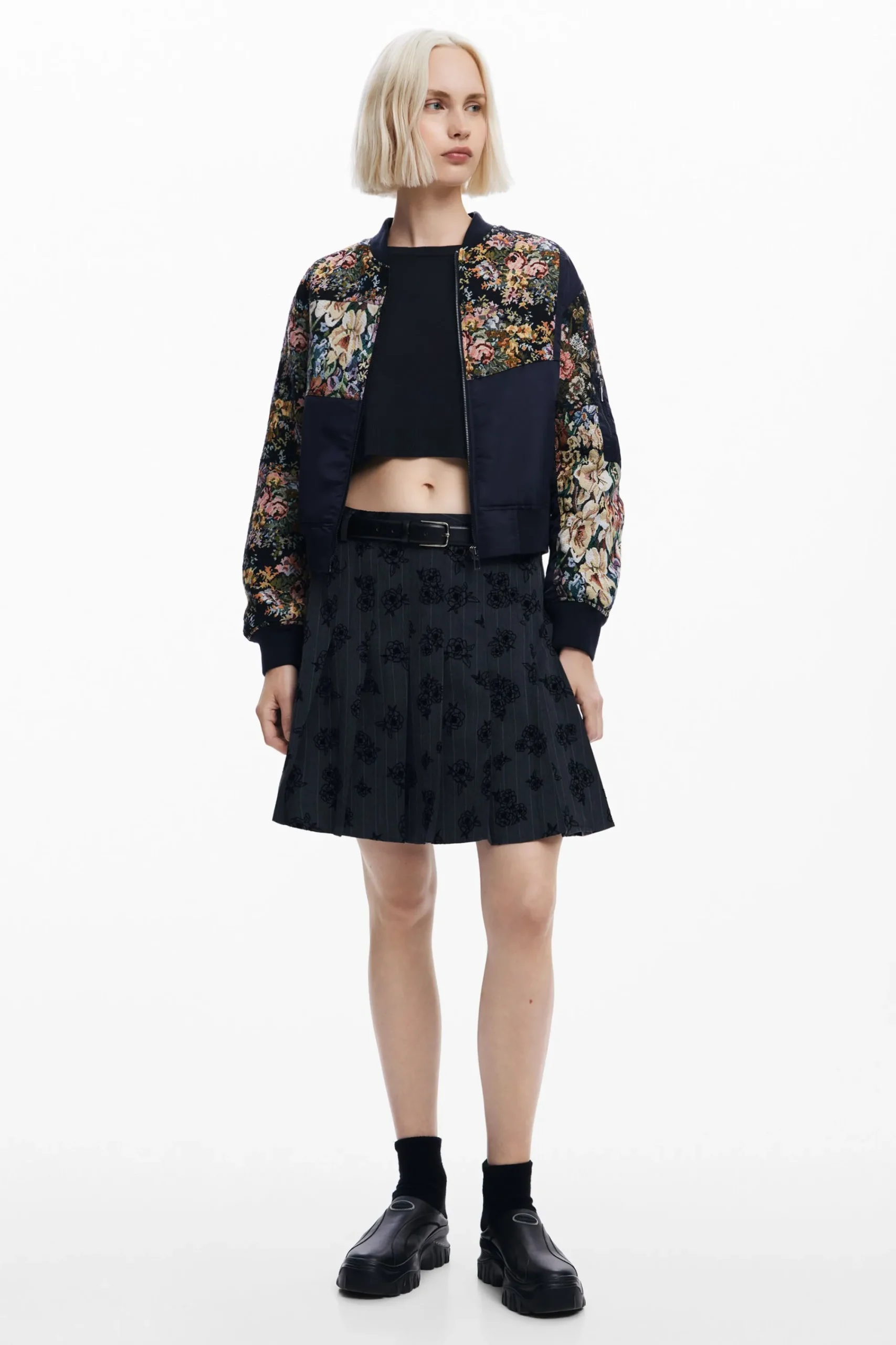 Casacões E Casacos<Desigual Jaqueta bomber estampada