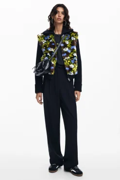 Casacões E Casacos<Desigual Jaqueta combinada com flores