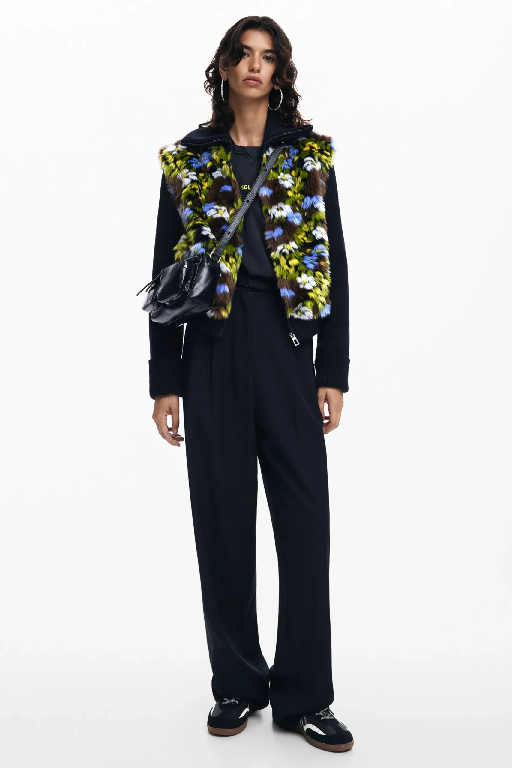 Casacões E Casacos<Desigual Jaqueta combinada com flores