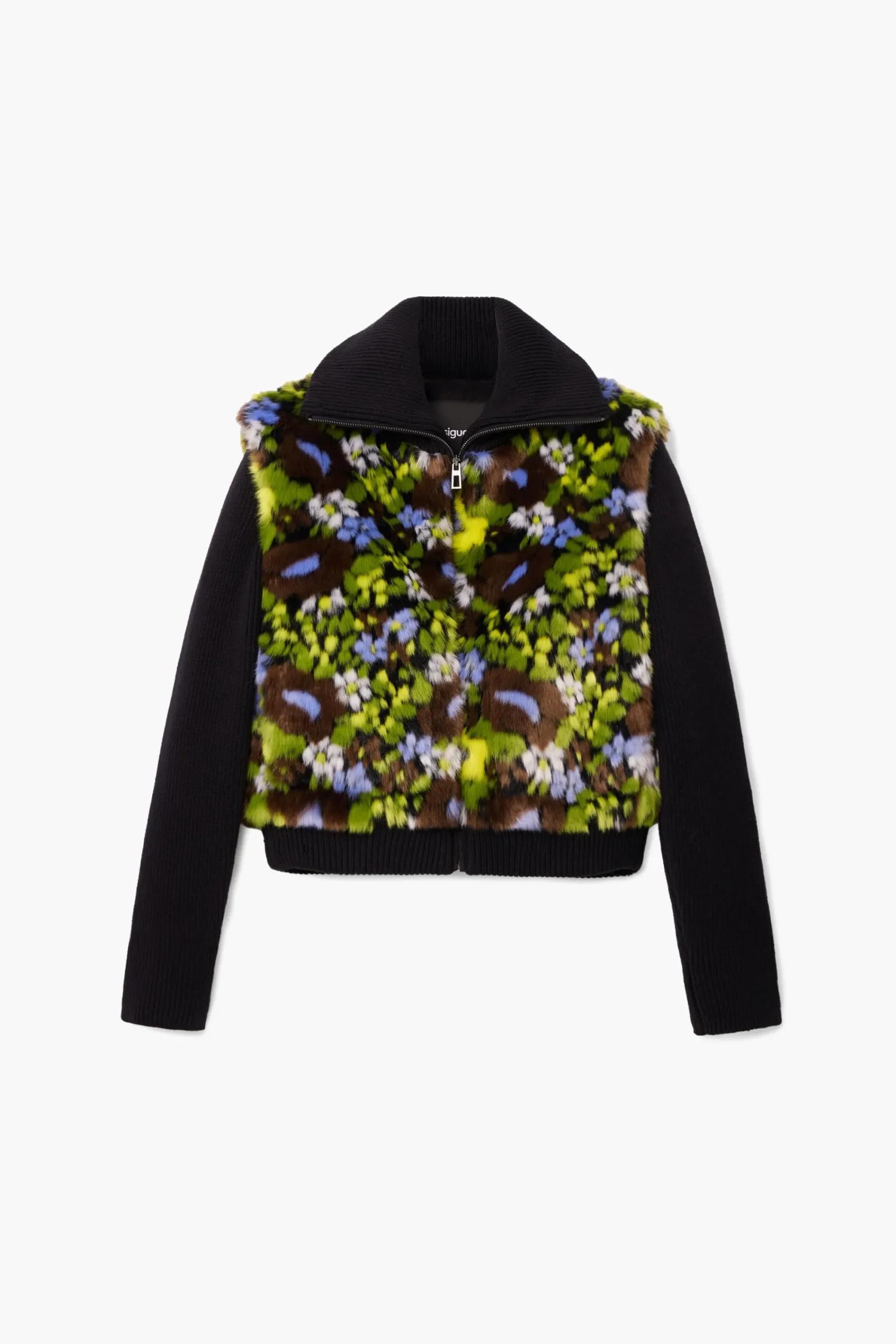 Casacões E Casacos<Desigual Jaqueta combinada com flores