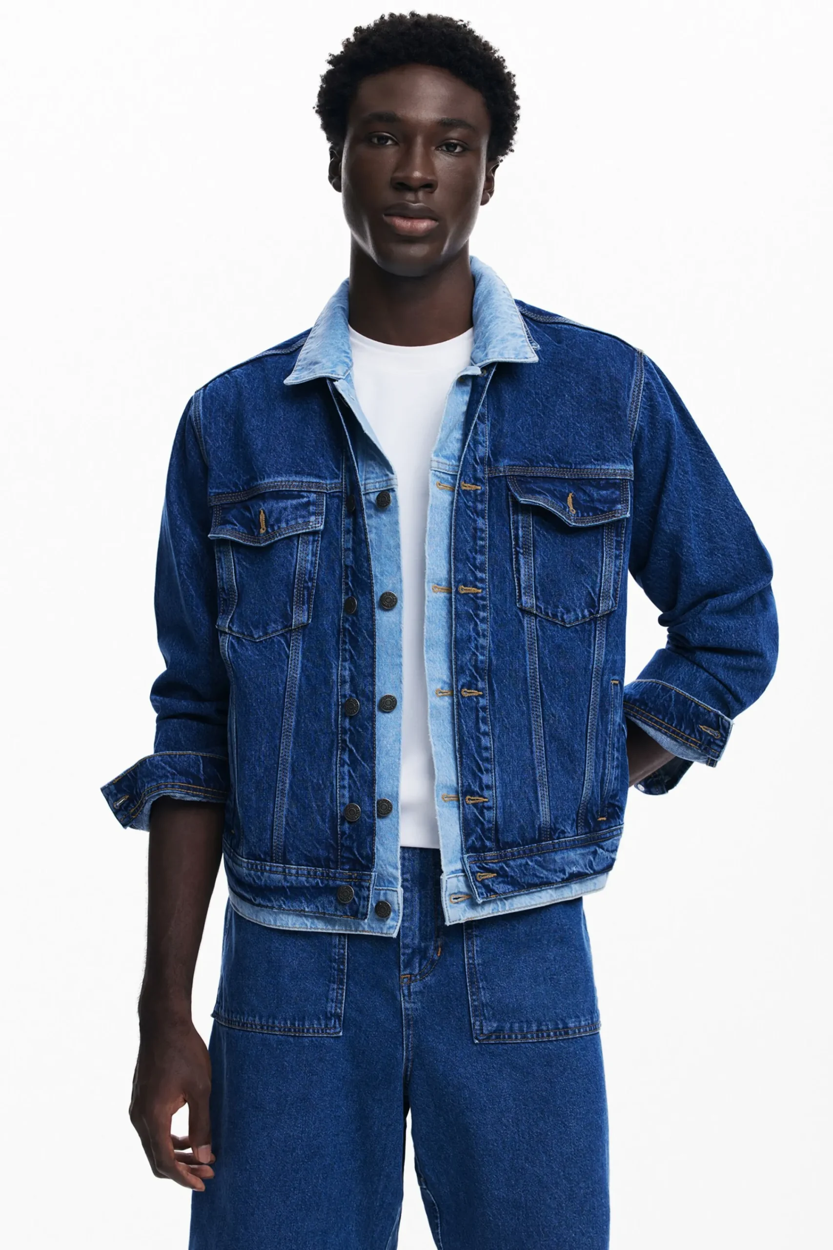 Casacões E Casacos<Desigual Jaqueta de denim patchwork