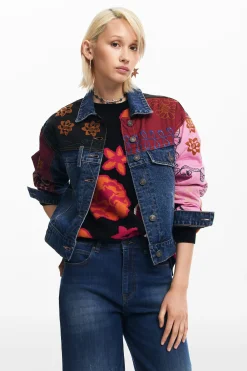 Casacões E Casacos<Desigual Jaqueta de denim patchwork