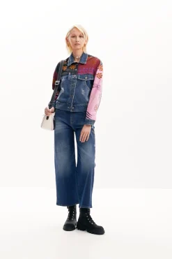 Casacões E Casacos<Desigual Jaqueta de denim patchwork