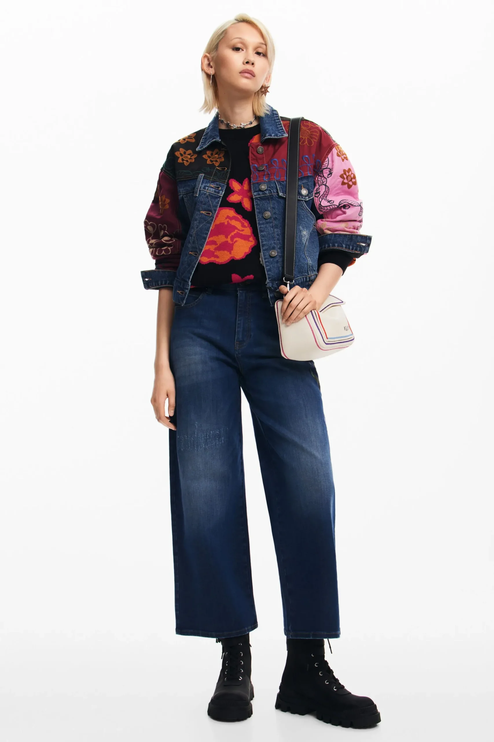 Casacões E Casacos<Desigual Jaqueta de denim patchwork