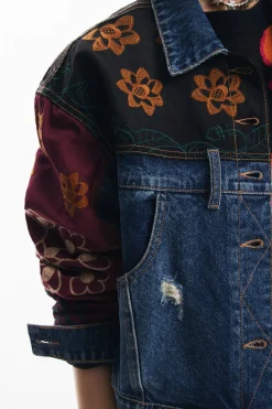 Casacões E Casacos<Desigual Jaqueta de denim patchwork