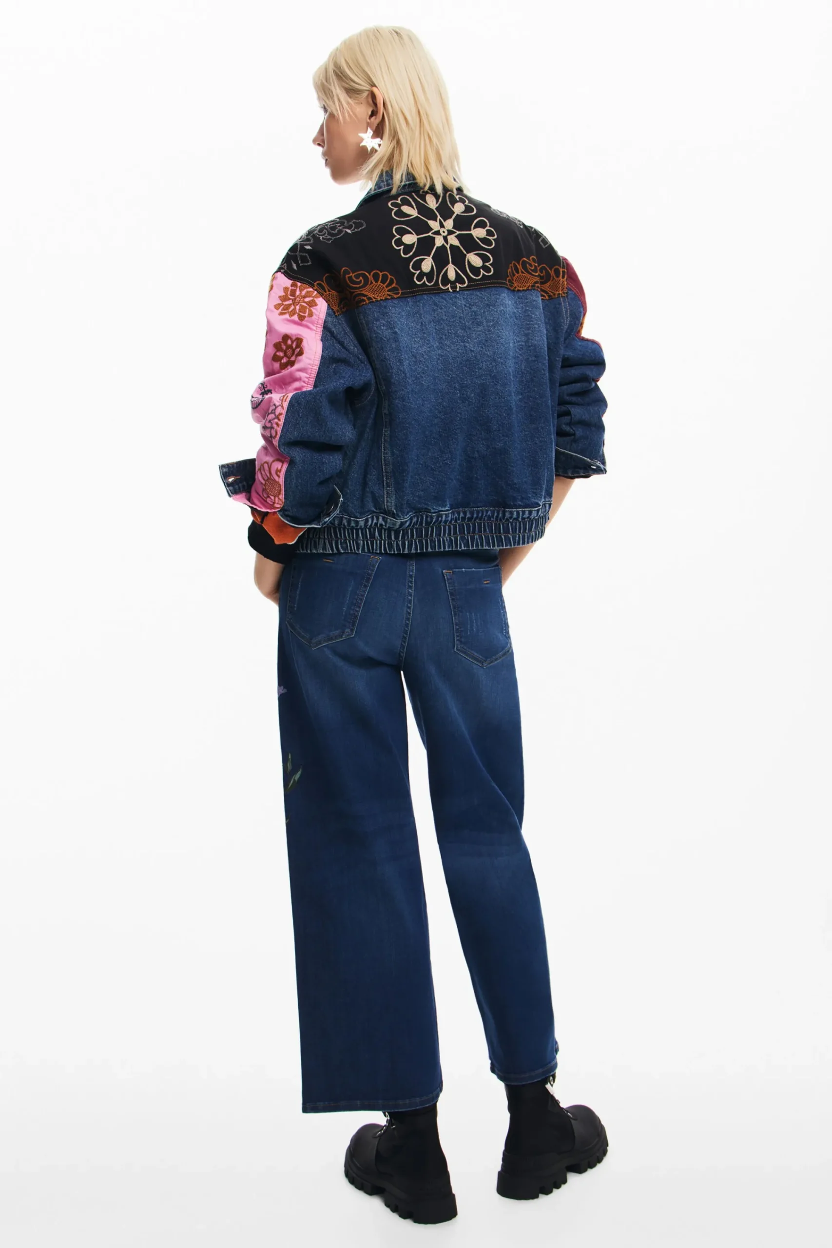 Casacões E Casacos<Desigual Jaqueta de denim patchwork