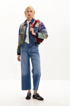 Casacões E Casacos<Desigual Jaqueta de denim patchwork
