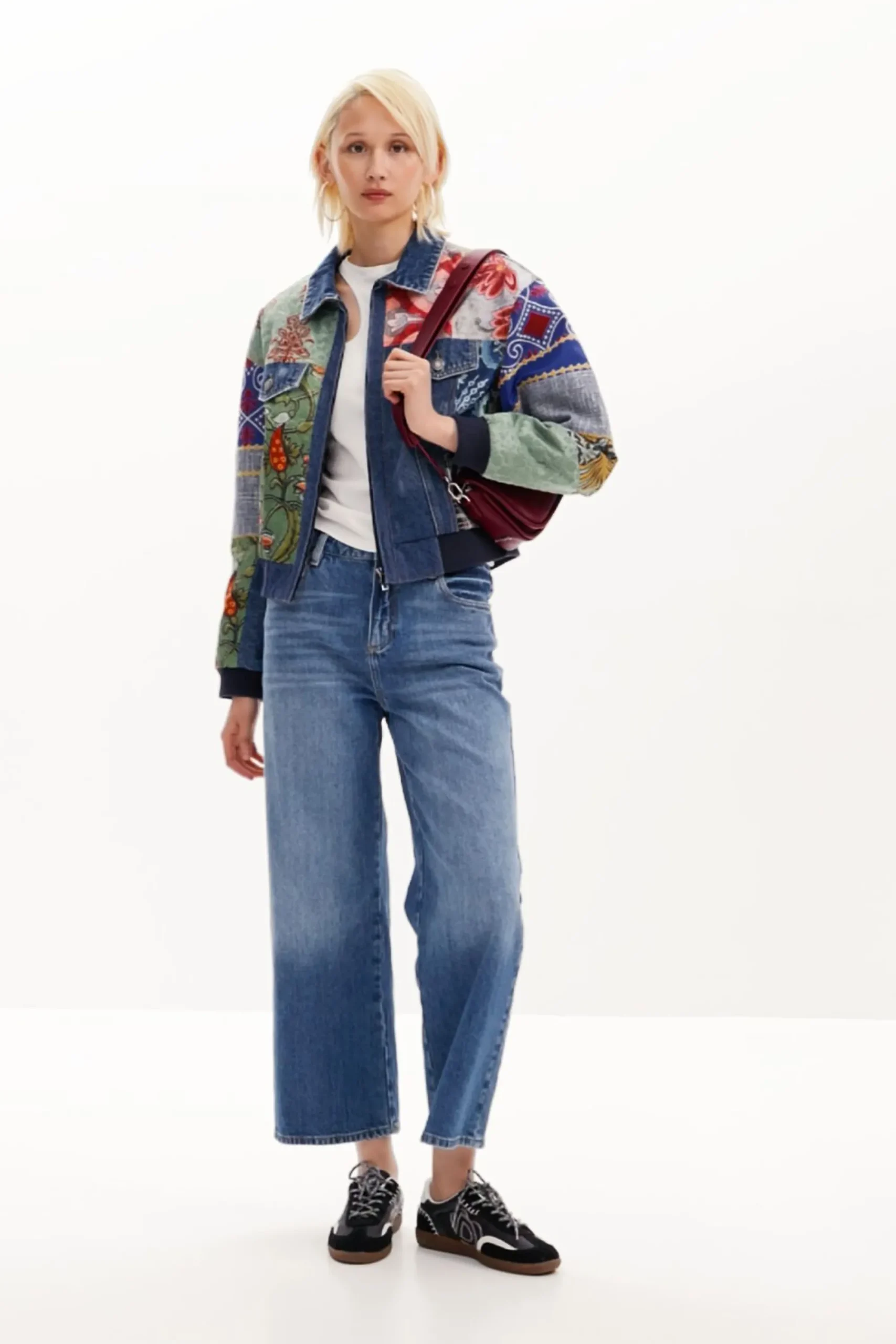 Casacões E Casacos<Desigual Jaqueta de denim patchwork