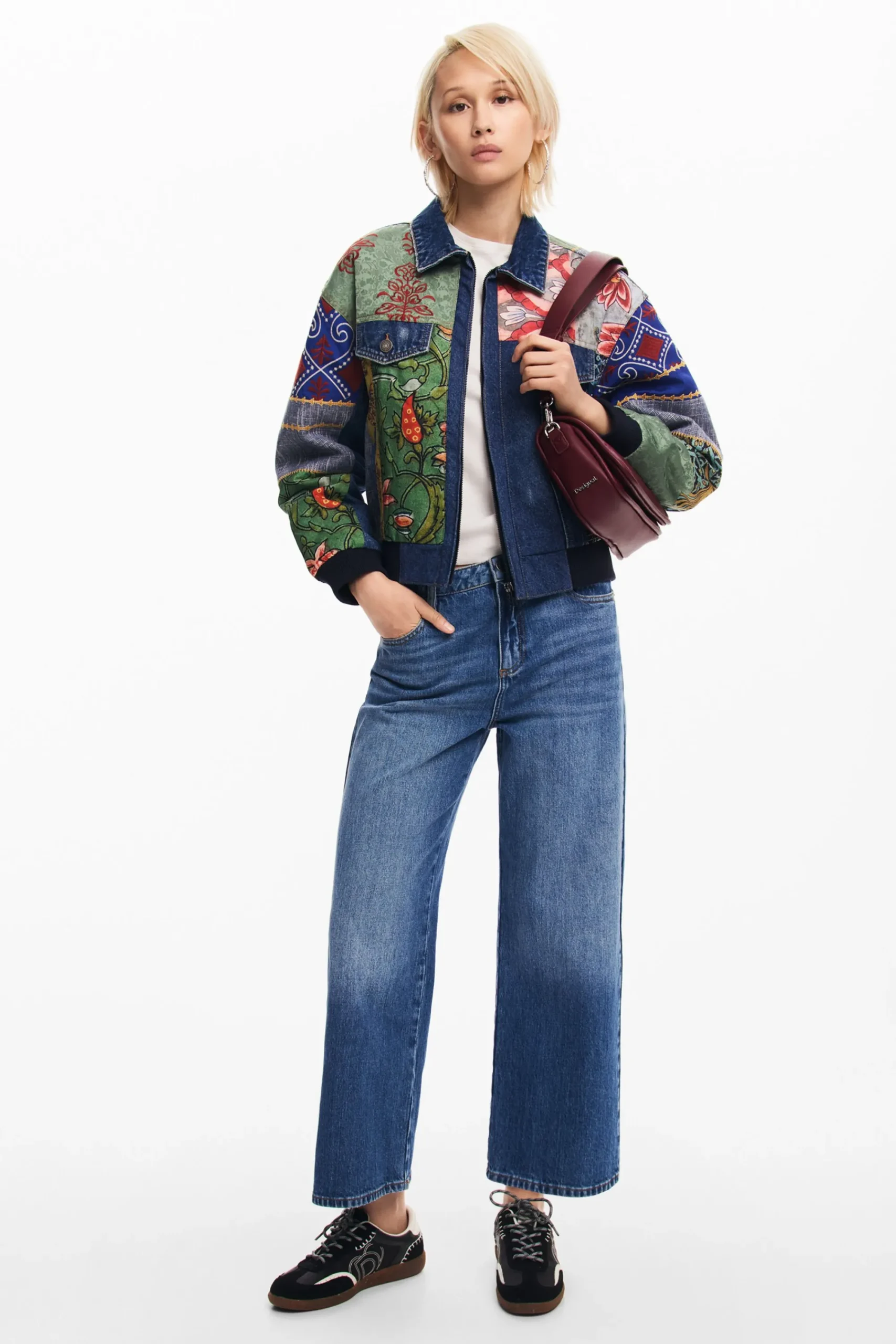 Casacões E Casacos<Desigual Jaqueta de denim patchwork
