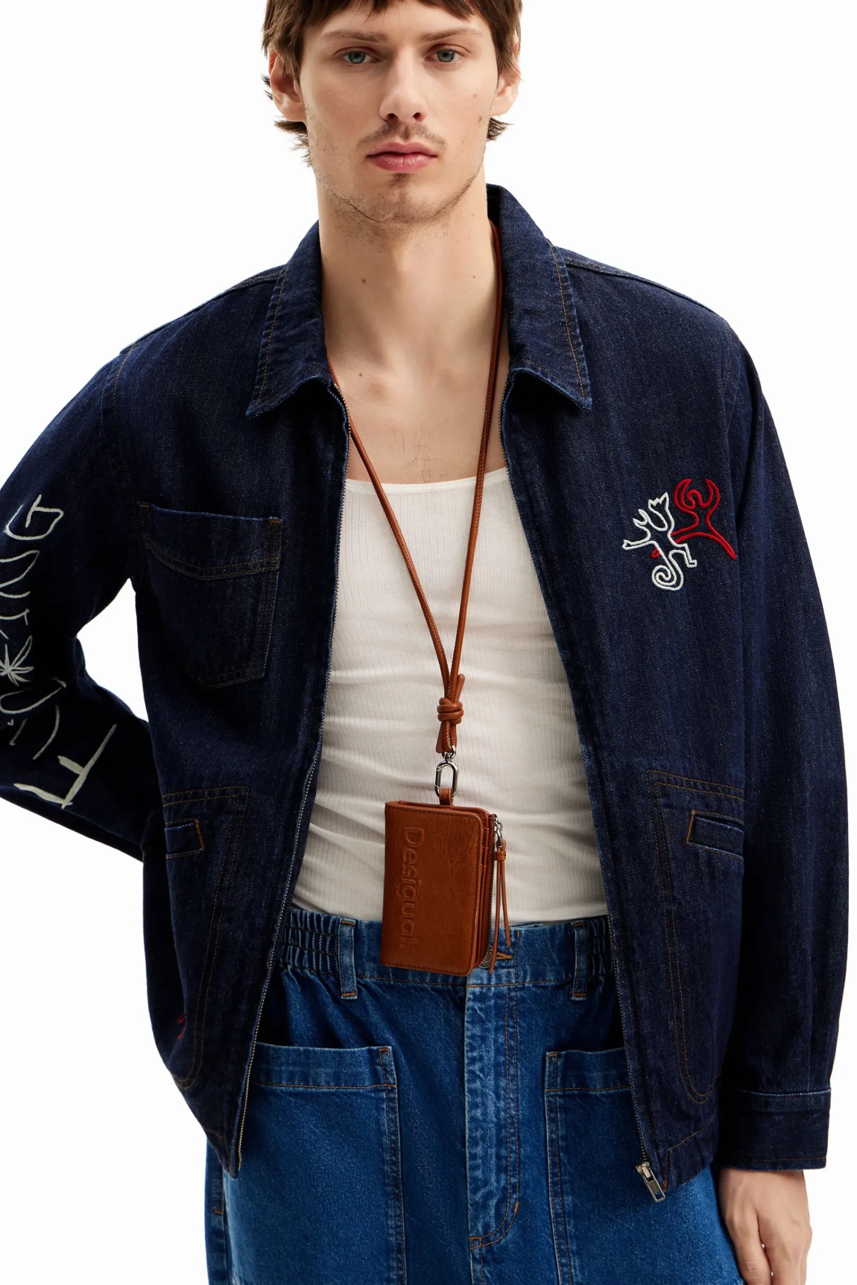 Casacões E Casacos<Desigual Jaqueta de denim silhuetas