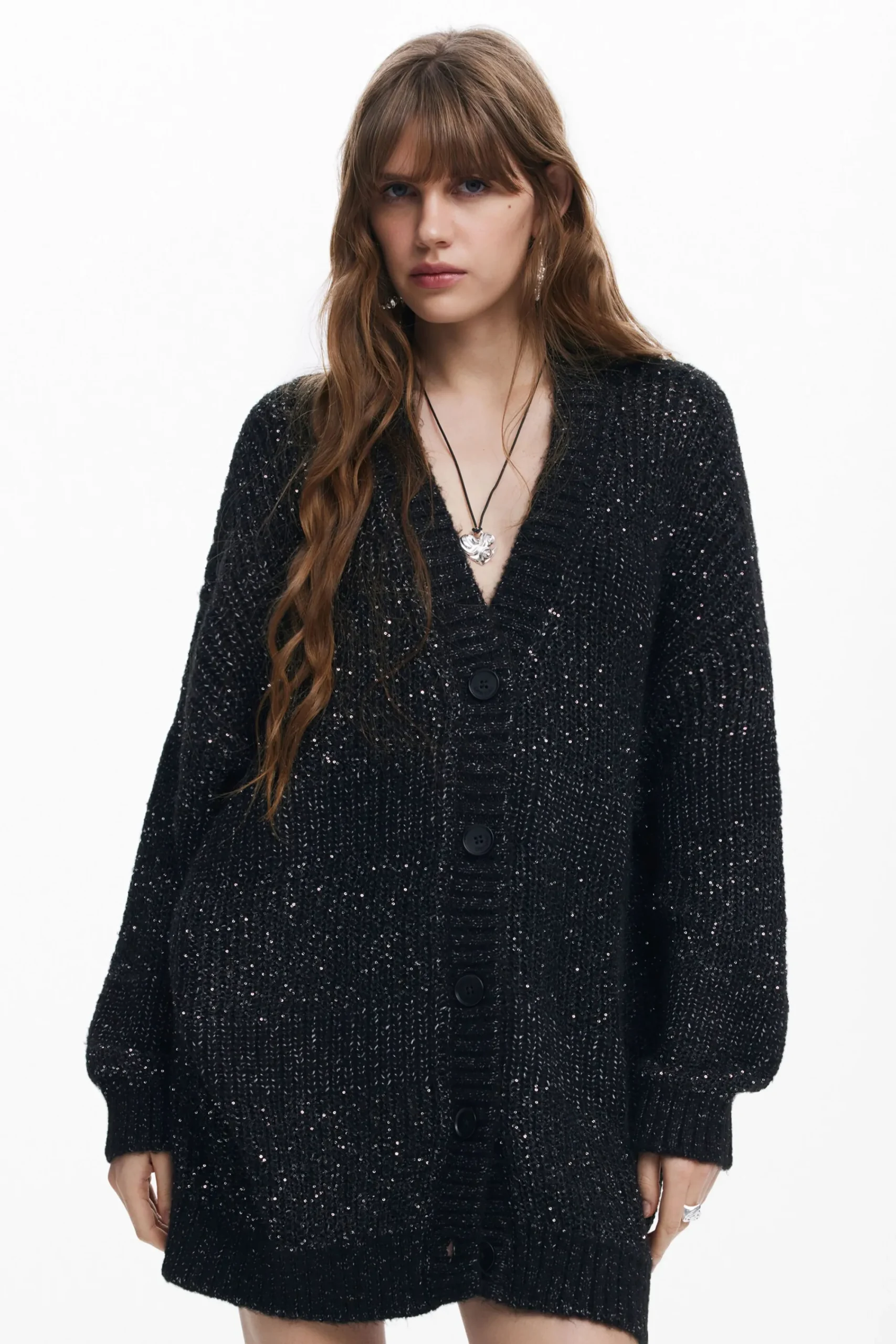 Roupa De Malha|Malha<Desigual Jaqueta de ponto com decote em V
