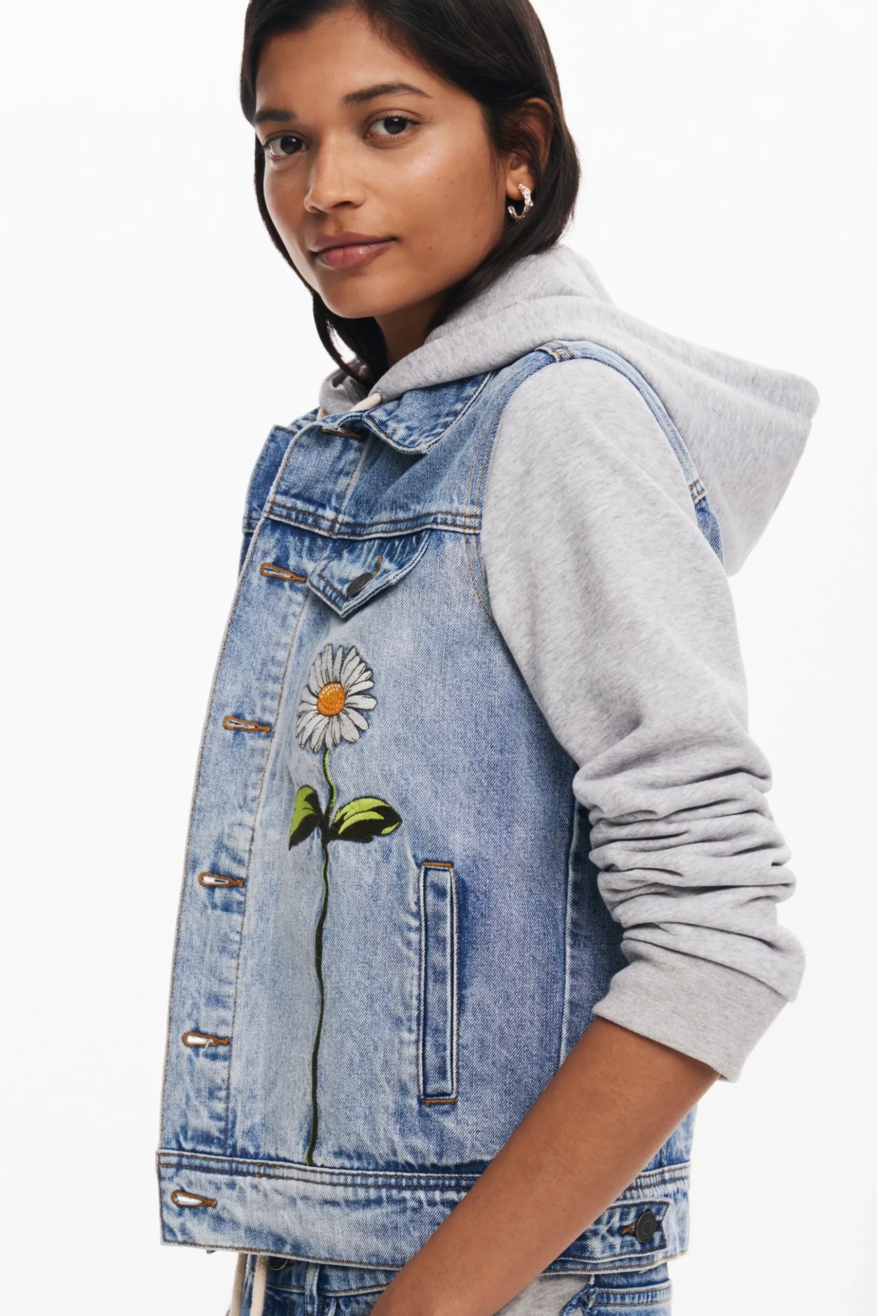 Casacões E Casacos<Desigual Jaqueta jeans trucker