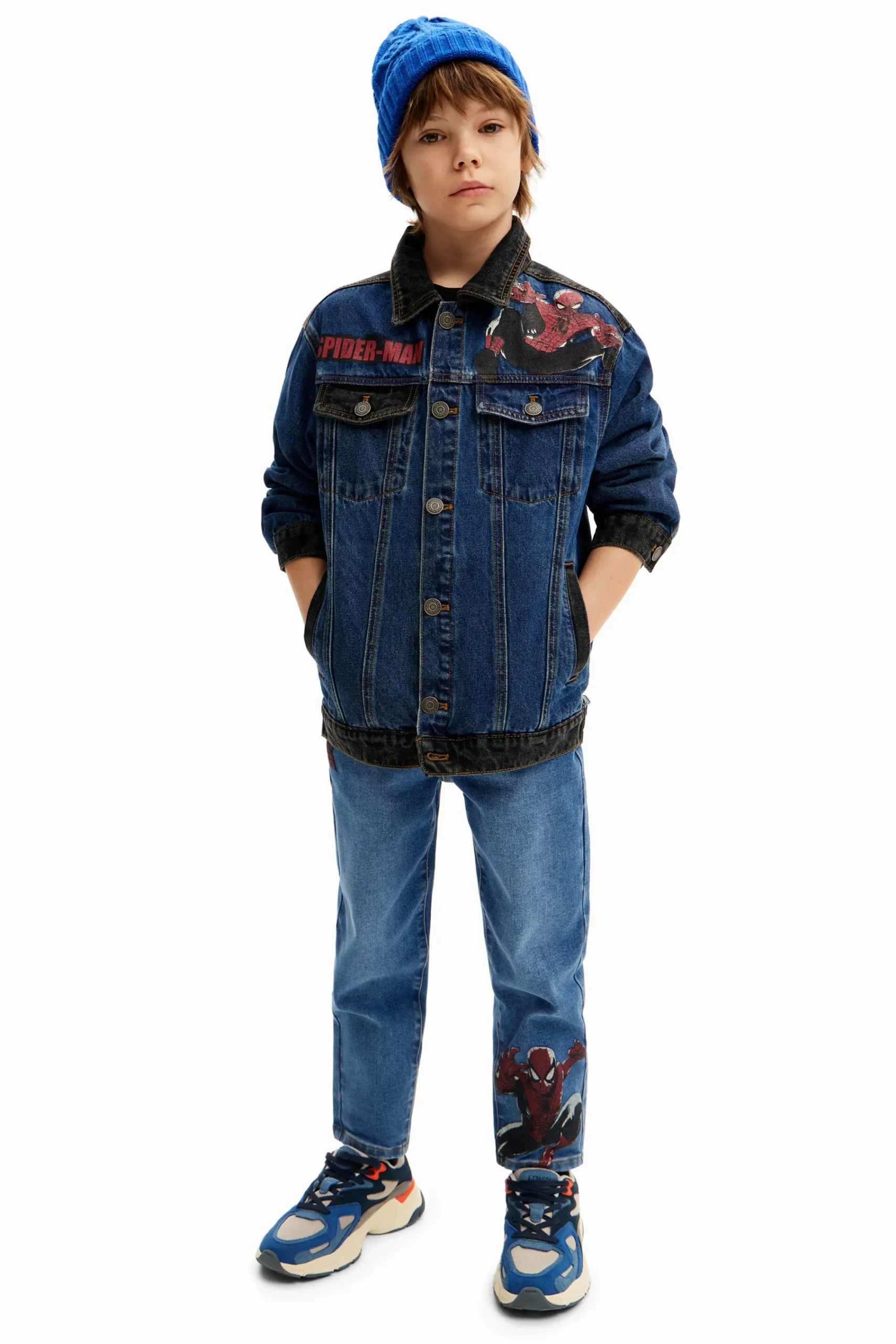 Casacões E Casacos<Desigual Jaqueta jeans trucker do Spiderman