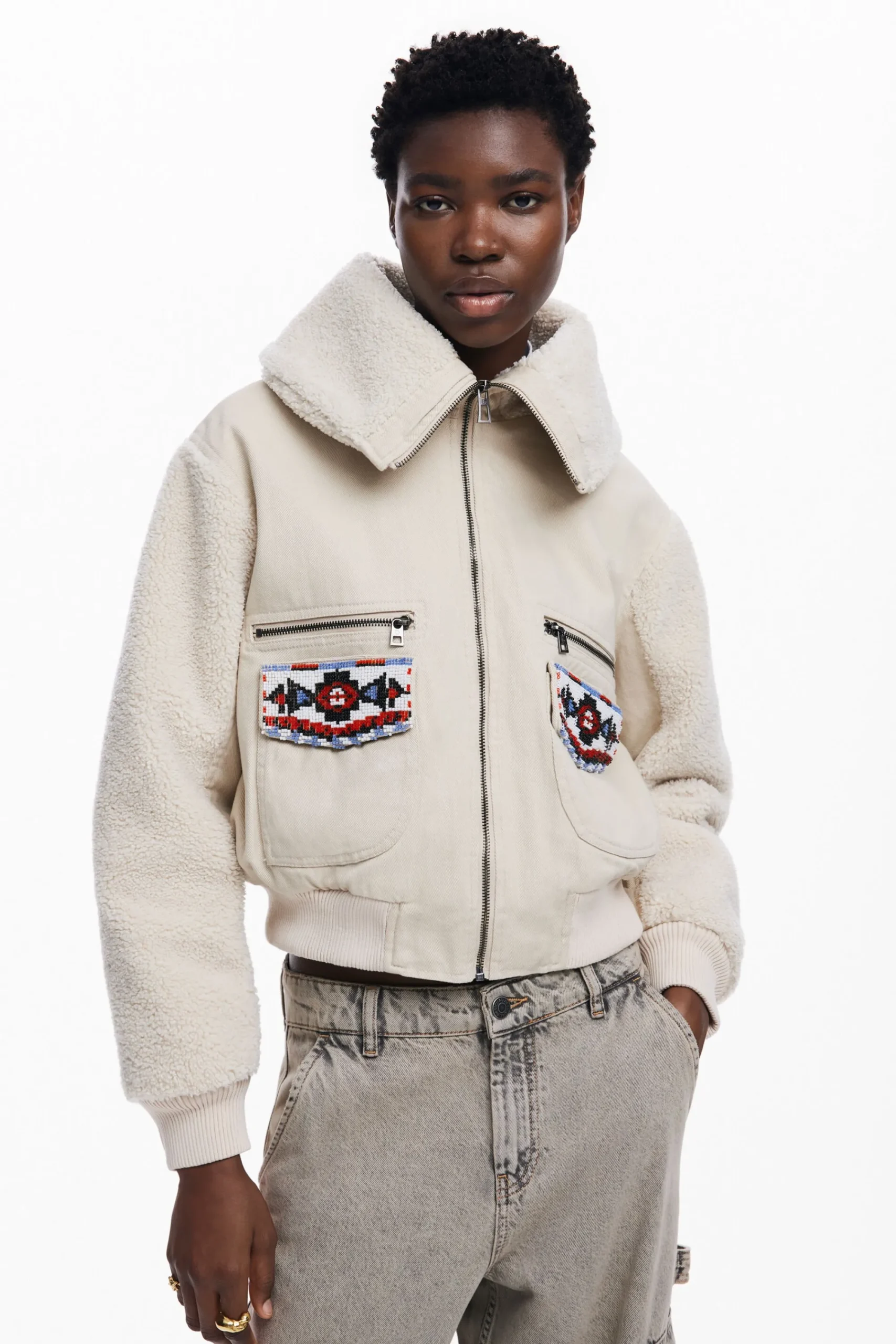 Casacões E Casacos<Desigual Jaqueta trucker