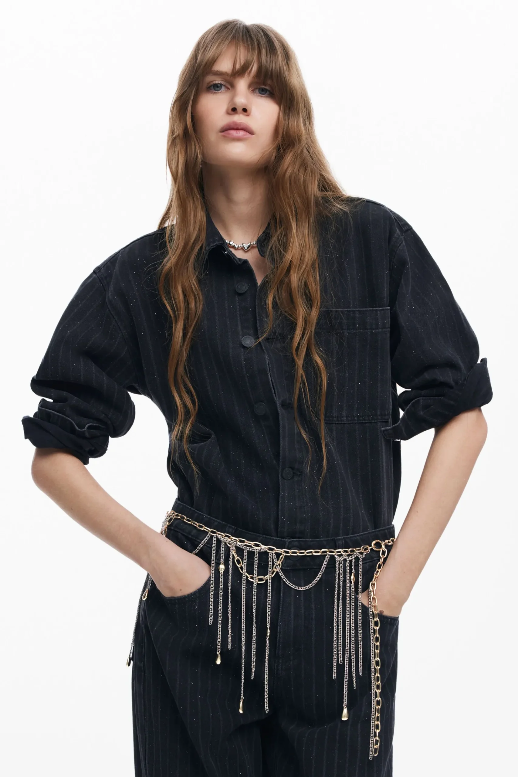 Casacões E Casacos<Desigual Jaqueta trucker de denim