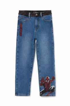 Calças E Jeans<Desigual Jeans bordado do Homem-Aranha
