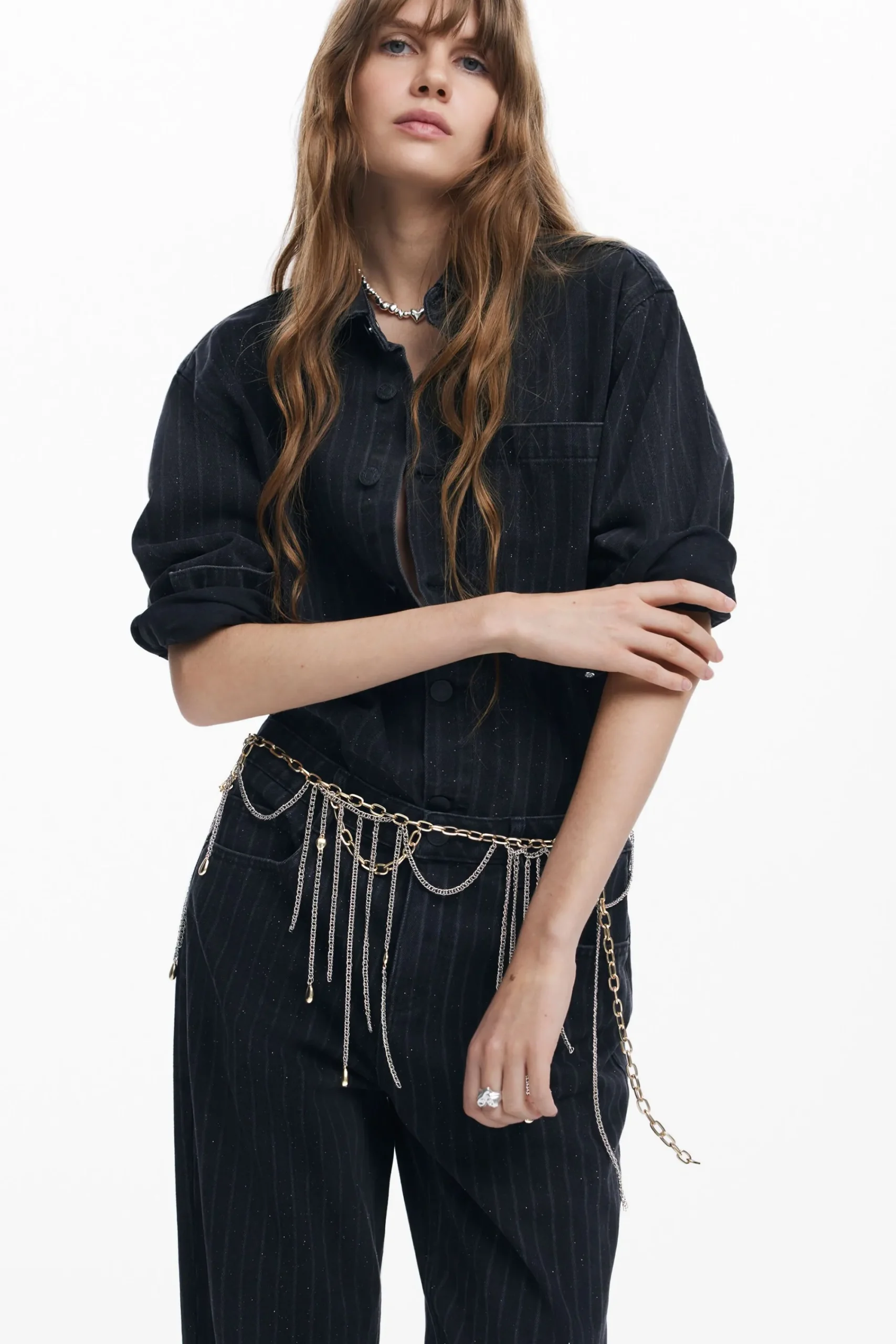 Jeans|Calças<Desigual Jeans retos pespontes