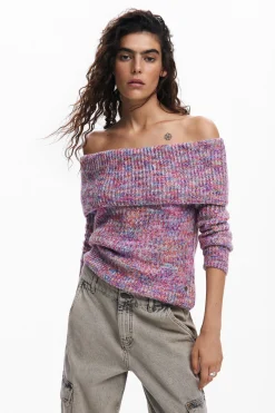 Malha|Roupa De Malha<Desigual Jersey com decote bardot