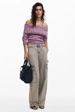 Malha|Roupa De Malha<Desigual Jersey com decote bardot