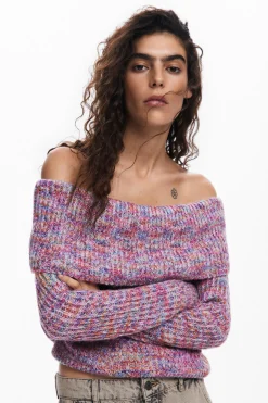 Malha|Roupa De Malha<Desigual Jersey com decote bardot