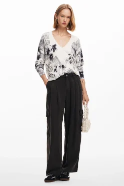Roupa De Malha|Malha<Desigual Jersey de malha estampado com textos