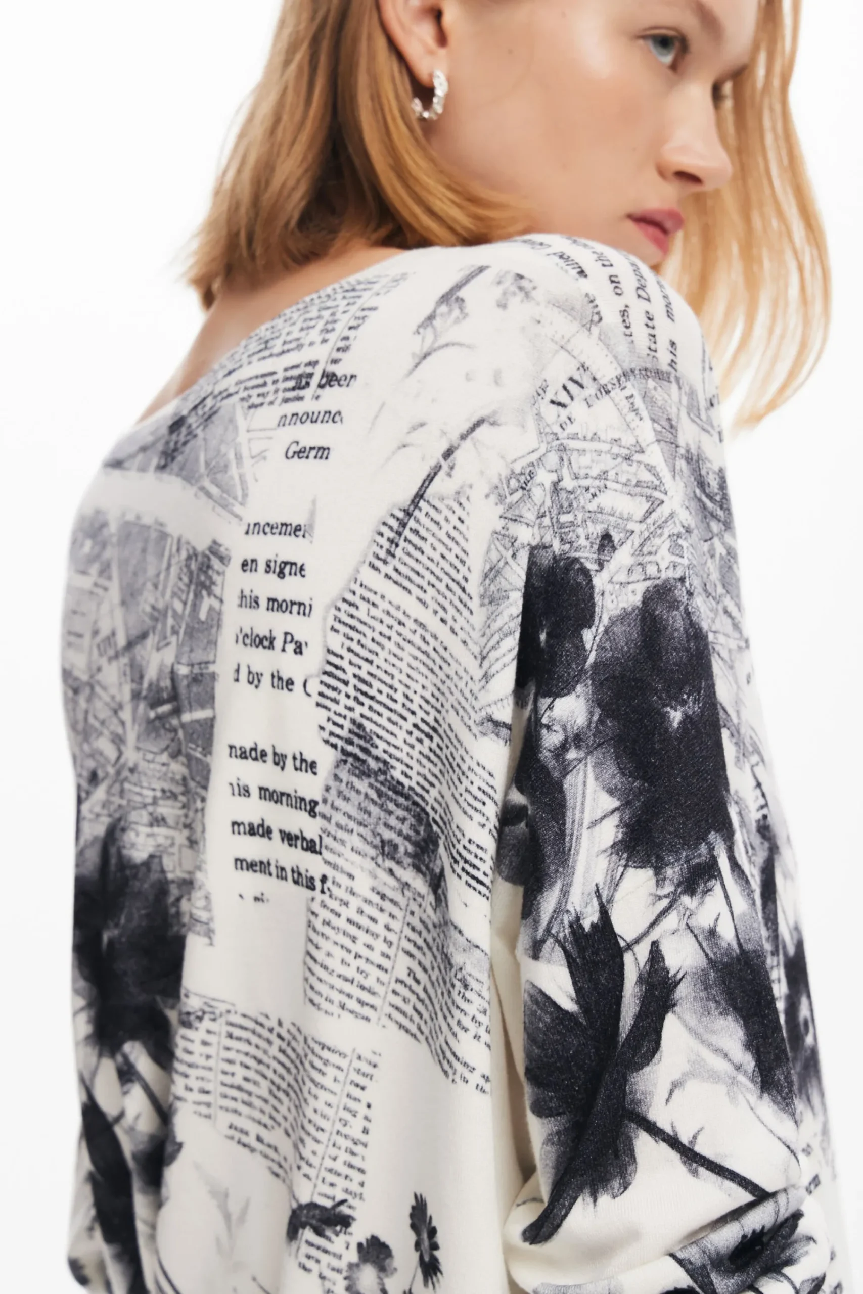 Roupa De Malha|Malha<Desigual Jersey de malha estampado com textos