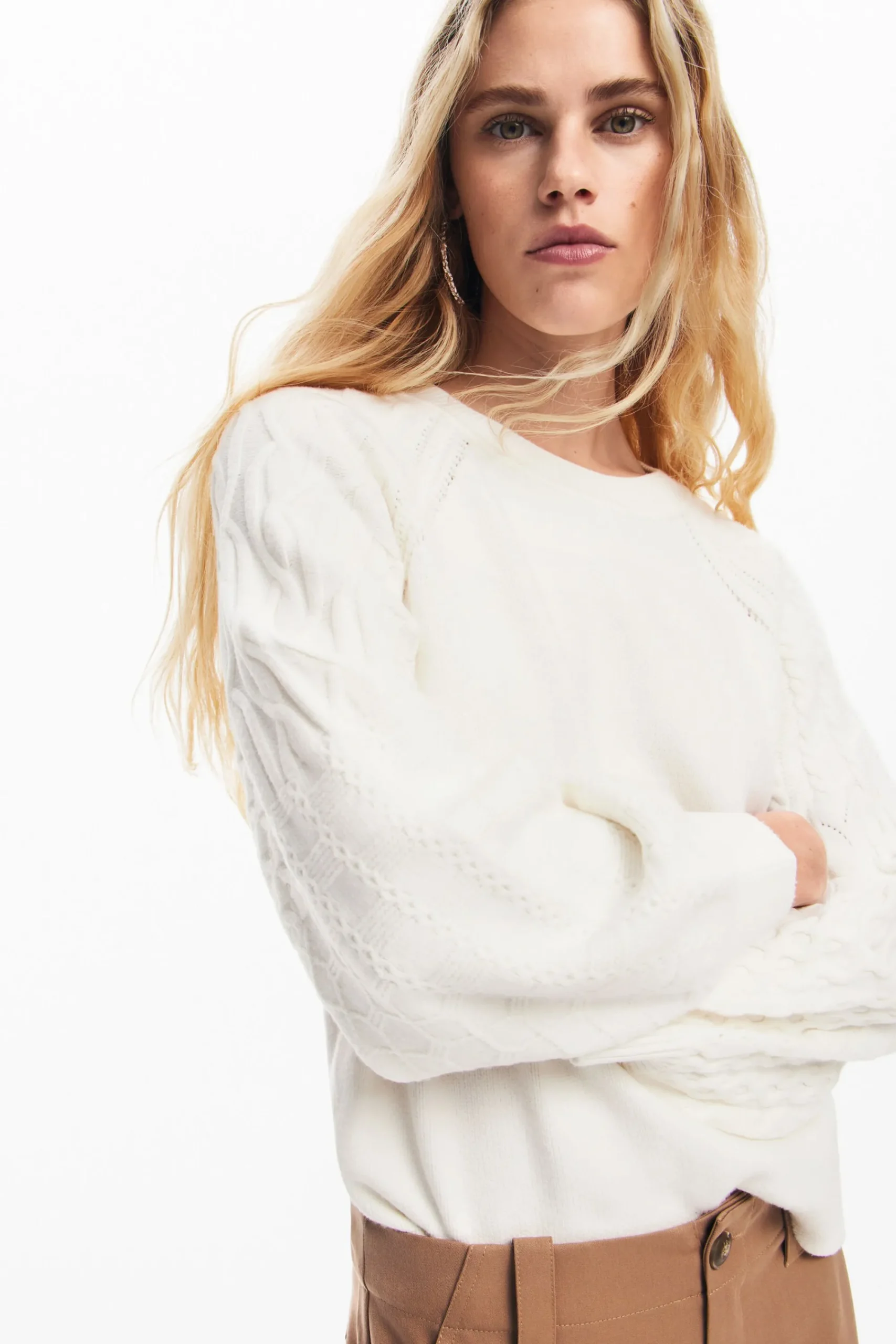 Roupa De Malha|Malha<Desigual Jersey de mangas texturizadas