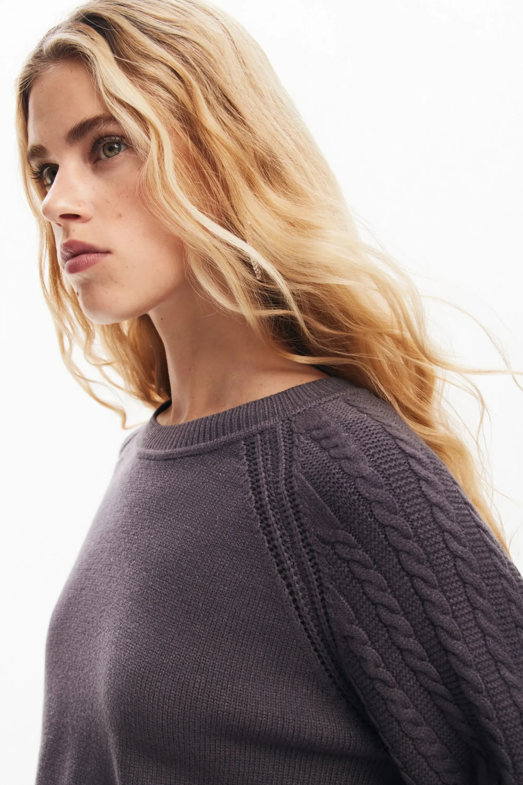 Roupa De Malha|Malha<Desigual Jersey de mangas texturizadas