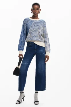 Roupa De Malha|Malha<Desigual Jersey de ponto bicolor