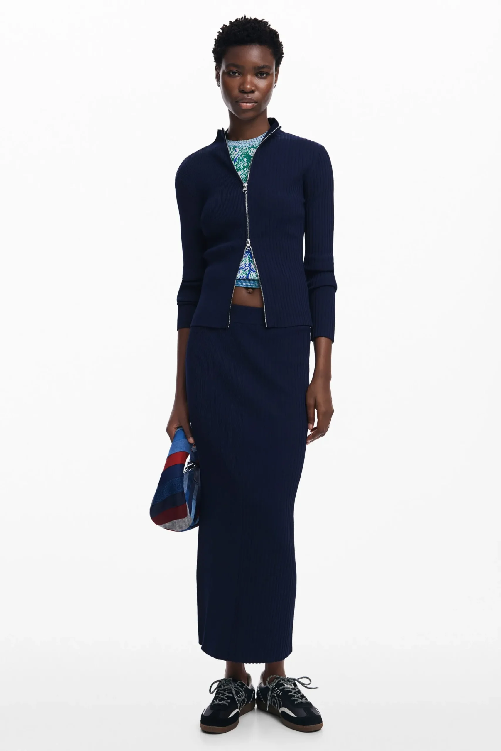 Malha<Desigual Jersey de ponto canelado