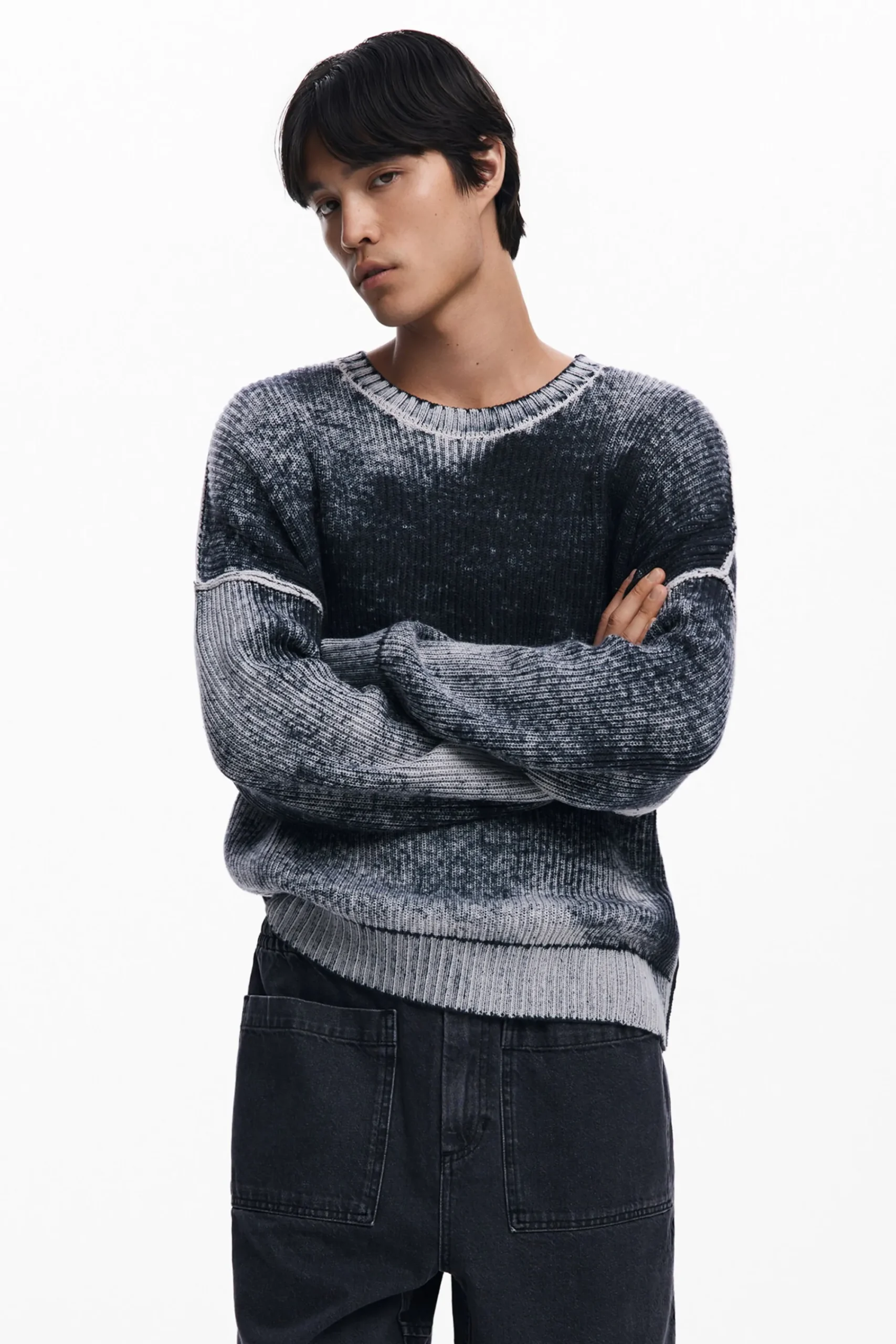 Malhas E Sweatshirts<Desigual Jersey de ponto desgastado