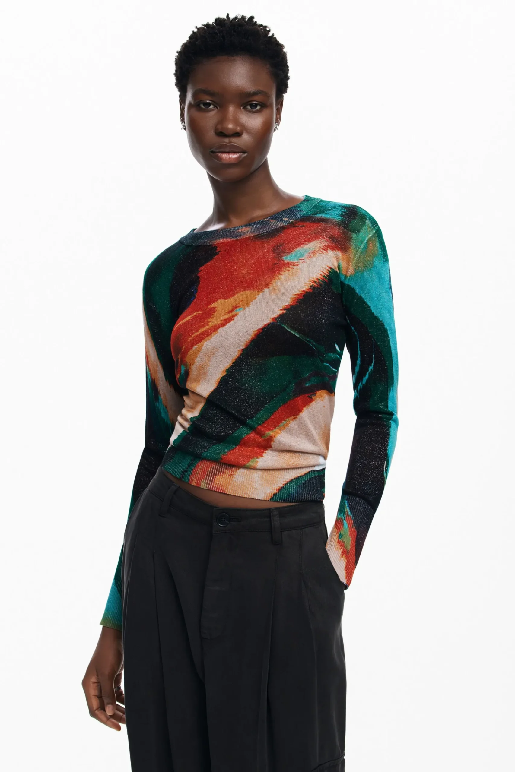 Roupa De Malha|Malha<Desigual Jersey de ponto fino arty difuminado
