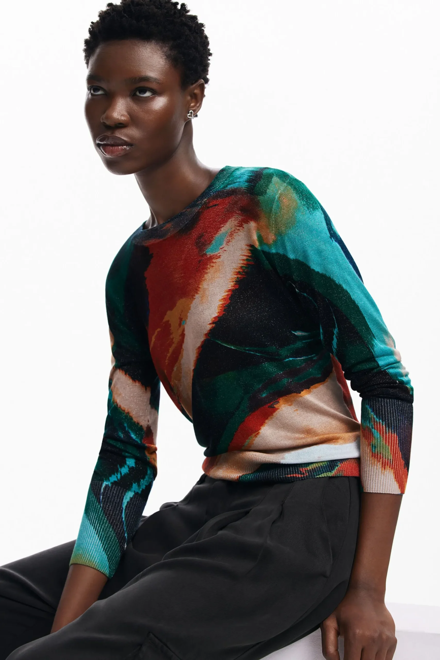 Roupa De Malha|Malha<Desigual Jersey de ponto fino arty difuminado