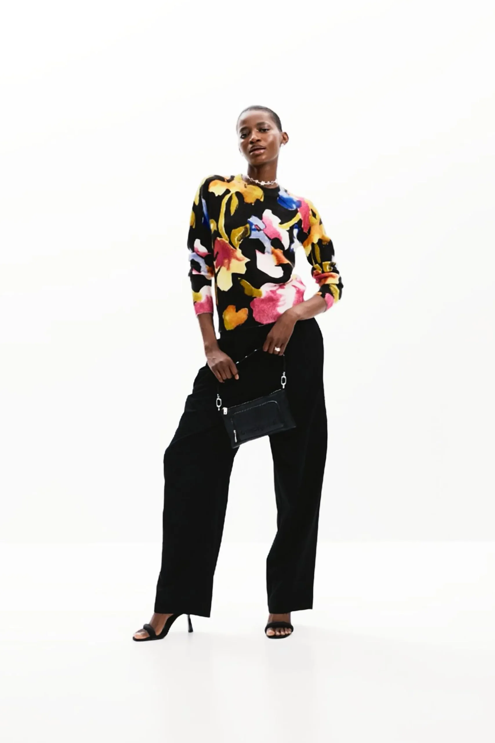 Roupa De Malha|Malha<Desigual Jersey flores artísticas